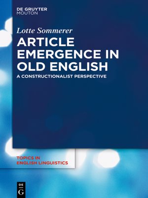 cover image of Article Emergence in Old English